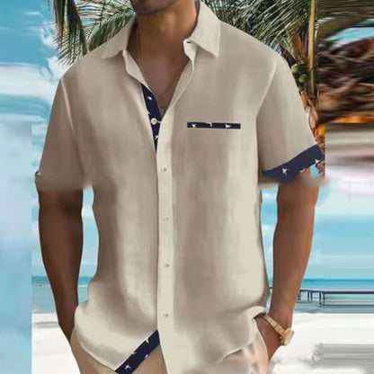 Summer New Style Men's Clothing Shirt Leisure Lapel Fashion Printing