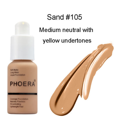 Explosive Press Type Oil Control Natural Color Matte Concealer Foundation Cream