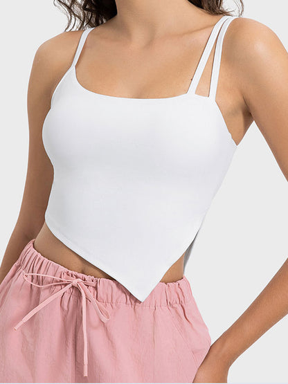 Millennia Slit Asymmetrical Neck Active Women Cami