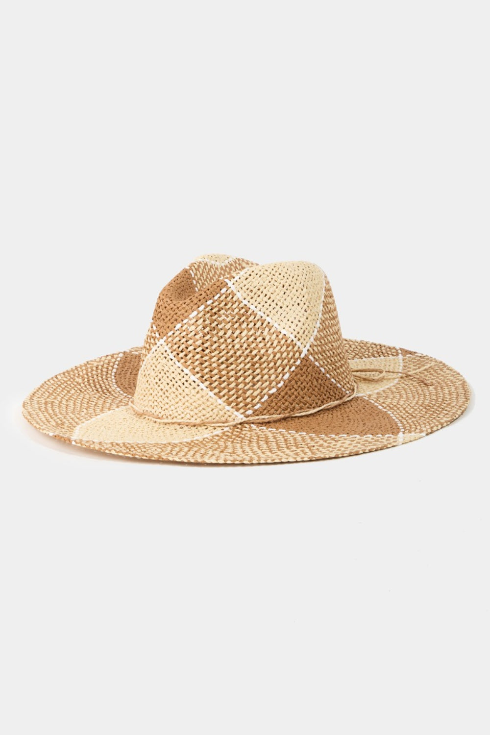 Fame Contrast Straw Braid Women Hat