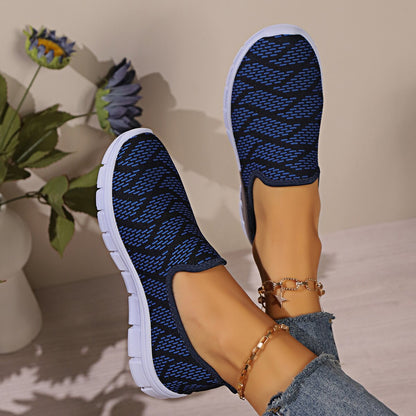 Round Toe Flat Sneakers Women Slip-Ons