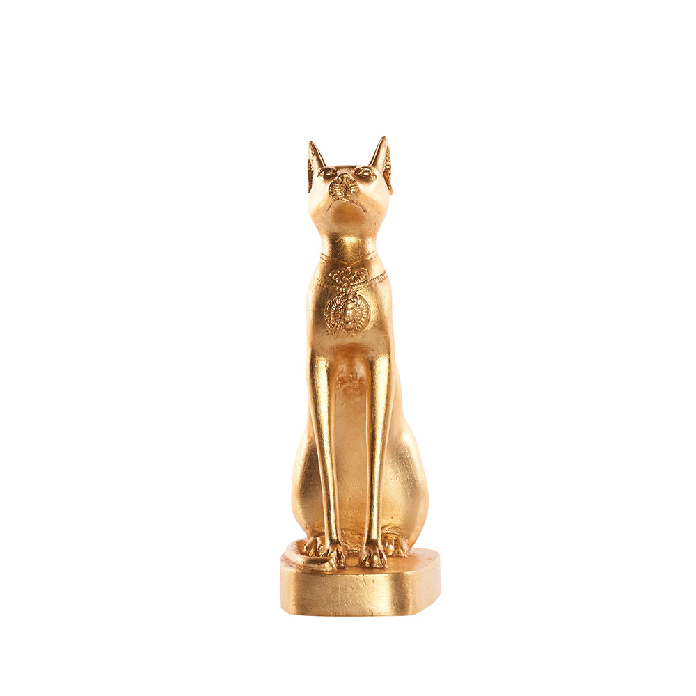 Ancient Egyptian Golden Goddess Bastet Cat (Height = 27 cm/ 10.8 in ) - Zara-Craft