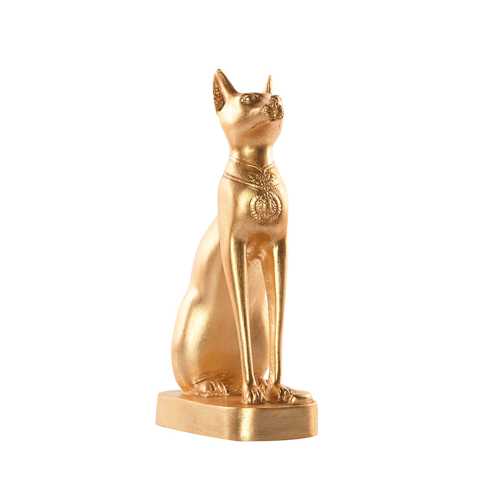 Ancient Egyptian Golden Goddess Bastet Cat (Height = 27 cm/ 10.8 in ) - Zara-Craft