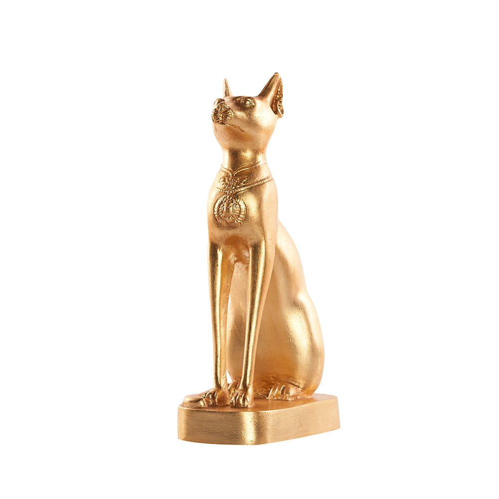 Ancient Egyptian Golden Goddess Bastet Cat (Height = 27 cm/ 10.8 in ) - Zara-Craft