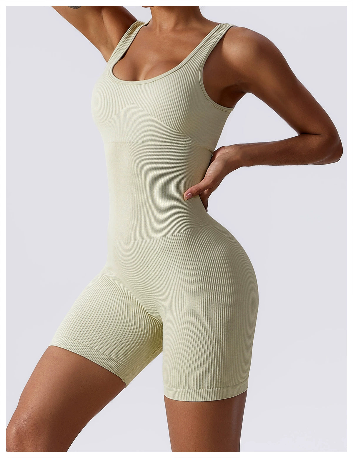 High Elastic Seamless Vest Women's Summer Jumpsuit with Chest Pad