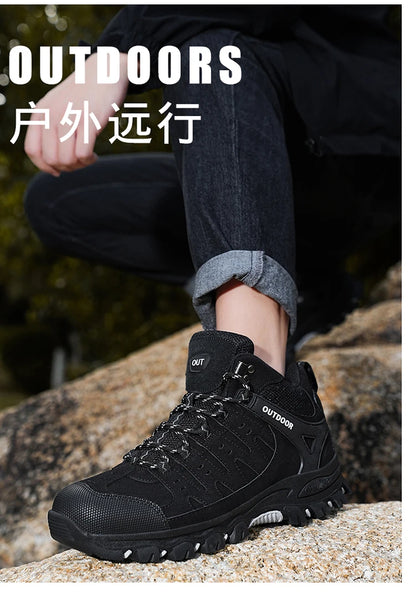 Large Size 47 Hiking Boots Men Outdoor Unisex Boots Shoes Breathable Hiking Trekking Shoes Mountain Climbing Shoes Military Boots