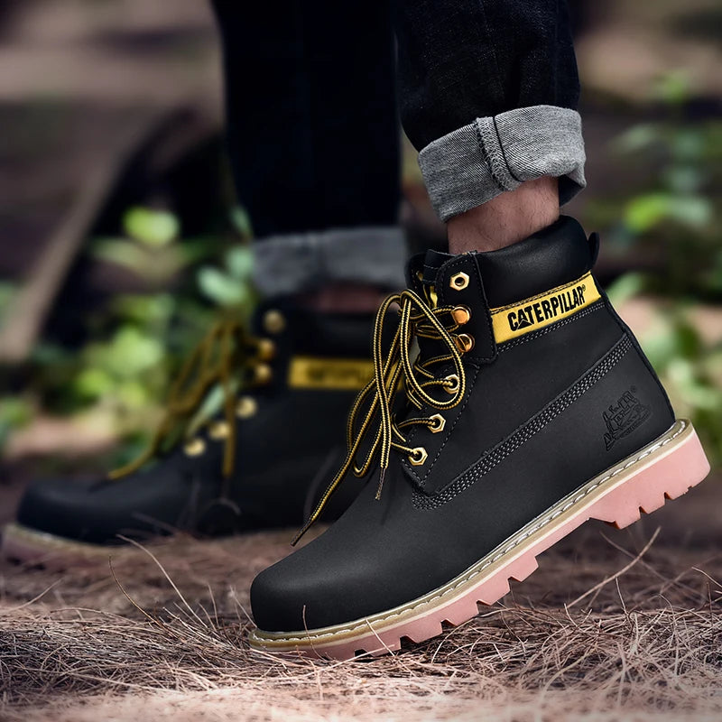 Genuine Leather Mens Women Winter Ankle Military Treking Snow Yellow Designer Tactical Boots Outdoor for Men Work Shoes Sneakers