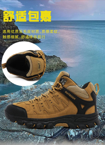 Large Size 47 Hiking Boots Men Outdoor Unisex Boots Shoes Breathable Hiking Trekking Shoes Mountain Climbing Shoes Military Boots