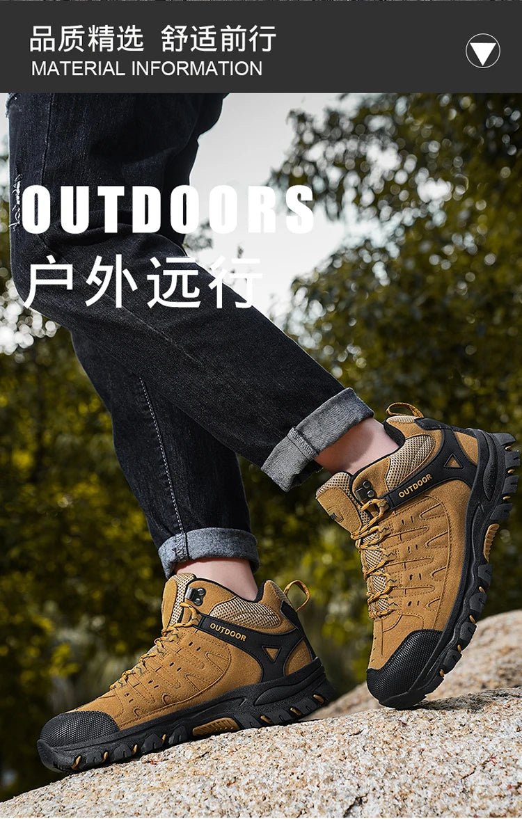 Large Size 47 Hiking Boots Men Outdoor Unisex Boots Shoes Breathable Hiking Trekking Shoes Mountain Climbing Shoes Military Boots