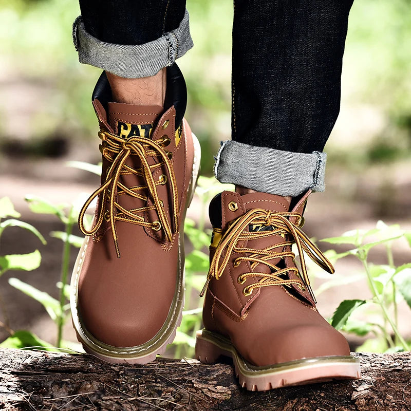 Genuine Leather Mens Women Winter Ankle Military Treking Snow Yellow Designer Tactical Boots Outdoor for Men Work Shoes Sneakers