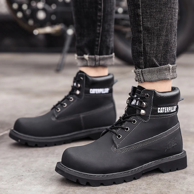 Genuine Leather Mens Women Winter Ankle Military Treking Snow Yellow Designer Tactical Boots Outdoor for Men Work Shoes Sneakers