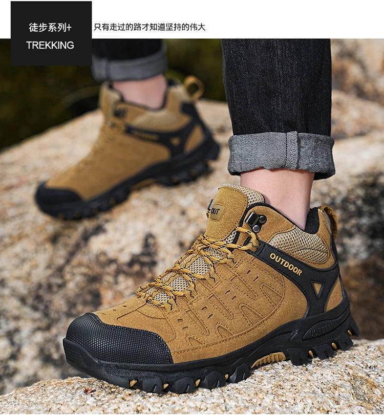 Large Size 47 Hiking Boots Men Outdoor Unisex Boots Shoes Breathable Hiking Trekking Shoes Mountain Climbing Shoes Military Boots