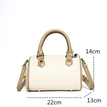 Luxury 100% Genuine Leather Women Messenger Tote High Quality Solid color Soft Cow Leather handbag Female Shoulder Crossbody Bag