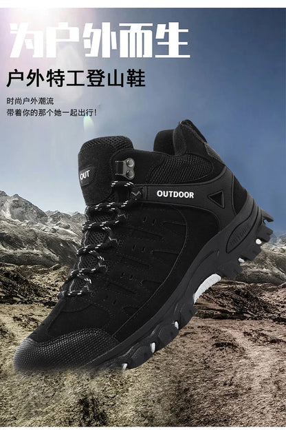 Large Size 47 Hiking Boots Men Outdoor Unisex Boots Shoes Breathable Hiking Trekking Shoes Mountain Climbing Shoes Military Boots