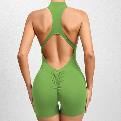 Short Sports Jumpsuit Sleeveless Gym Set Women Yoga Clothes Rompers Workout One-piece Suit Female Outdoor Recreation Bodysuits