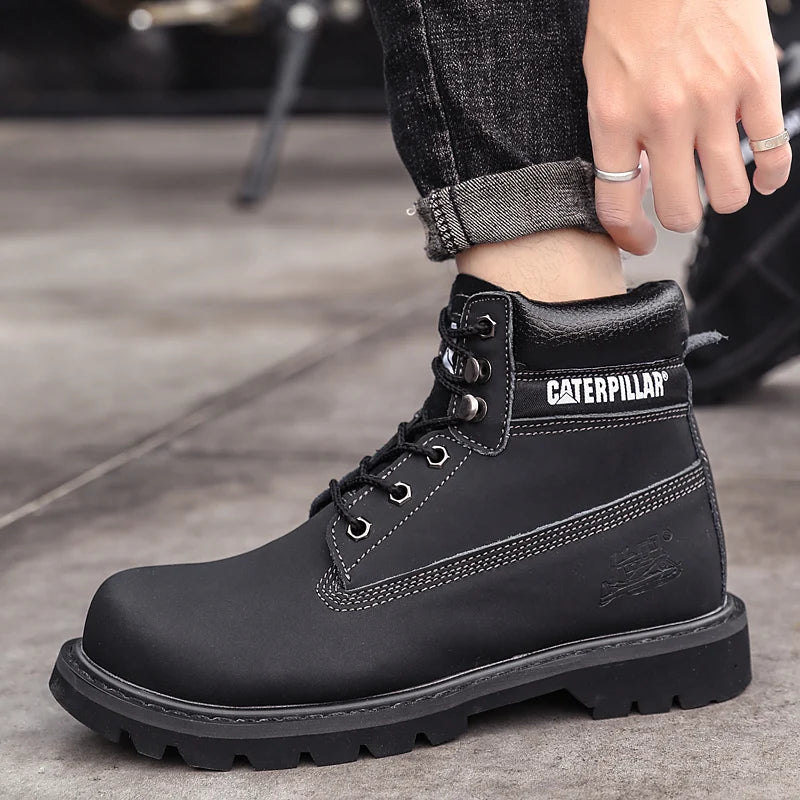 Genuine Leather Mens Women Winter Ankle Military Treking Snow Yellow Designer Tactical Boots Outdoor for Men Work Shoes Sneakers