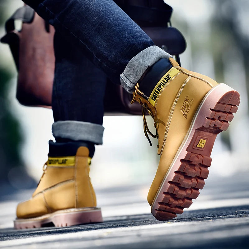 Genuine Leather Mens Women Winter Ankle Military Treking Snow Yellow Designer Tactical Boots Outdoor for Men Work Shoes Sneakers