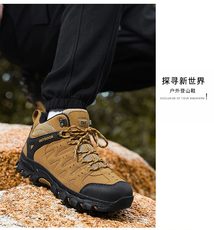 Large Size 47 Hiking Boots Men Outdoor Unisex Boots Shoes Breathable Hiking Trekking Shoes Mountain Climbing Shoes Military Boots