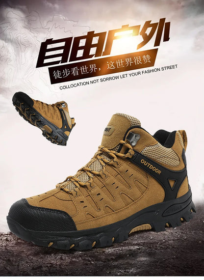 Large Size 47 Hiking Boots Men Outdoor Unisex Boots Shoes Breathable Hiking Trekking Shoes Mountain Climbing Shoes Military Boots