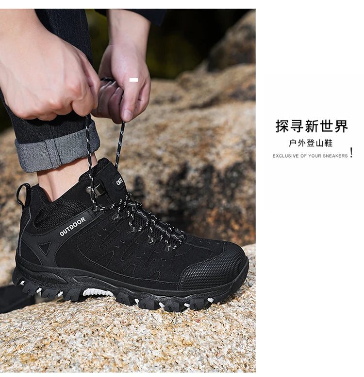 Large Size 47 Hiking Boots Men Outdoor Unisex Boots Shoes Breathable Hiking Trekking Shoes Mountain Climbing Shoes Military Boots