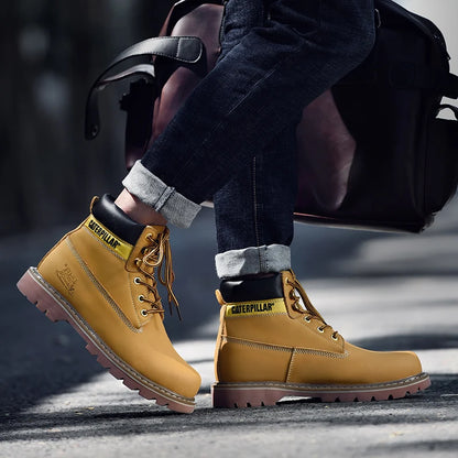 Genuine Leather Mens Women Winter Ankle Military Treking Snow Yellow Designer Tactical Boots Outdoor for Men Work Shoes Sneakers