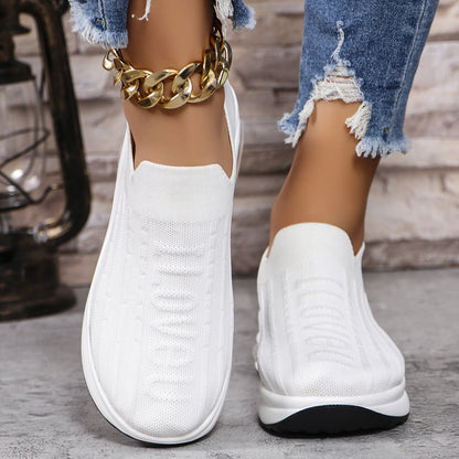 Round Toe Mesh Women Loafers