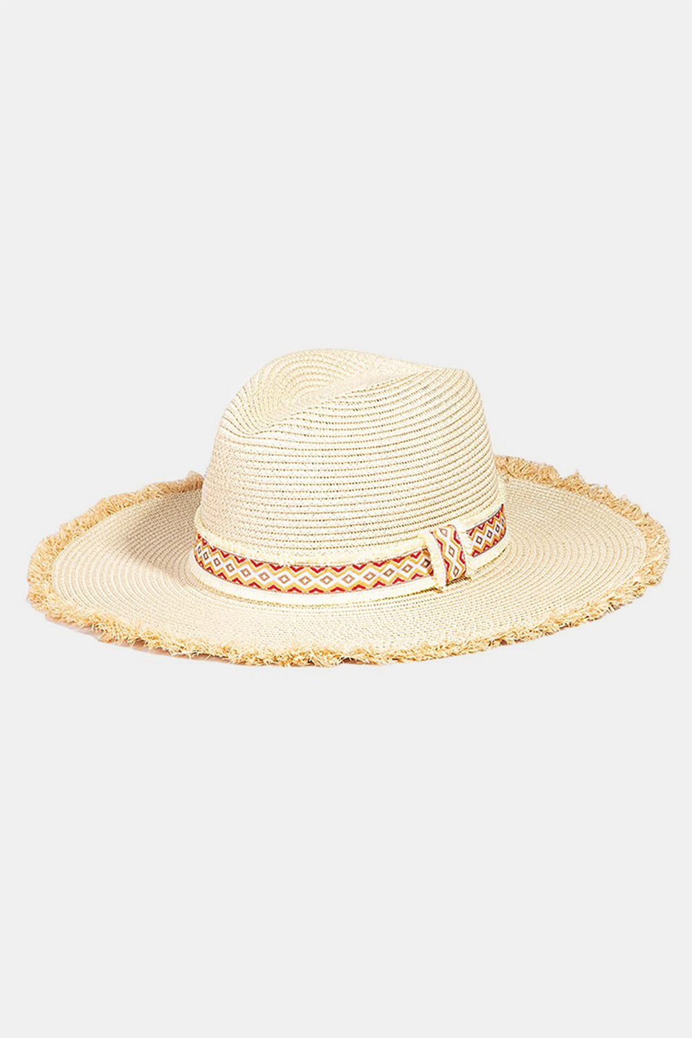 Fame Geometric Raw Hem Women Hat