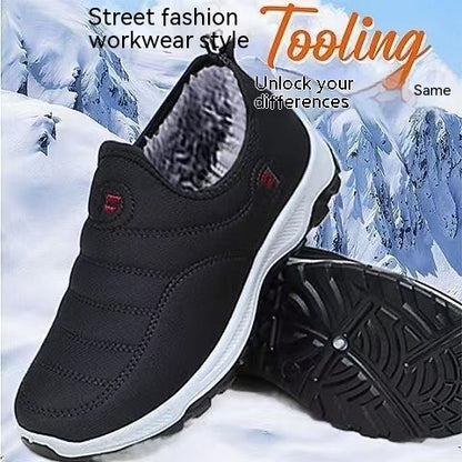 Fleece-lined Warm Waterproof Woodpecker Hiking Men Shoes