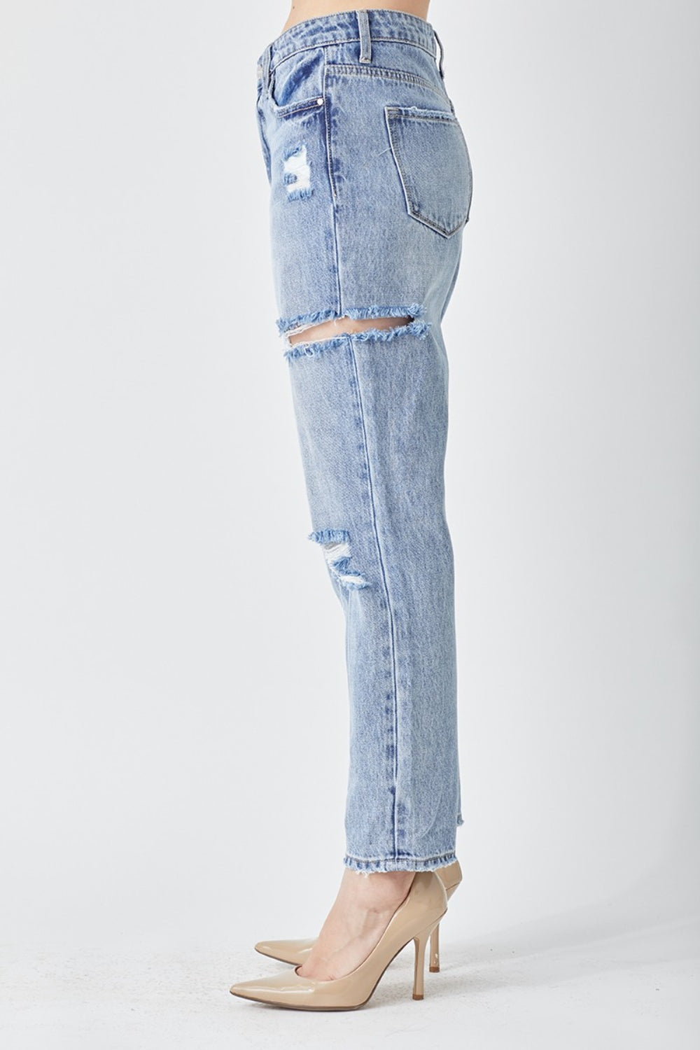 RISEN Distressed Slim Cropped Women Jeans