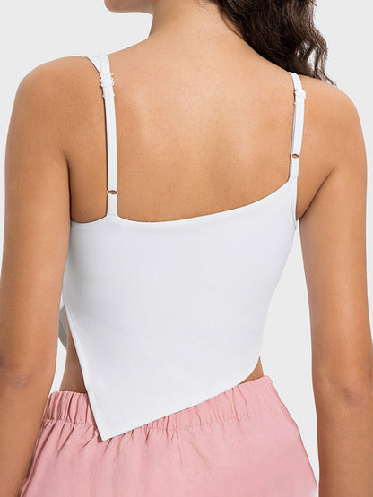 Millennia Slit Asymmetrical Neck Active Women Cami