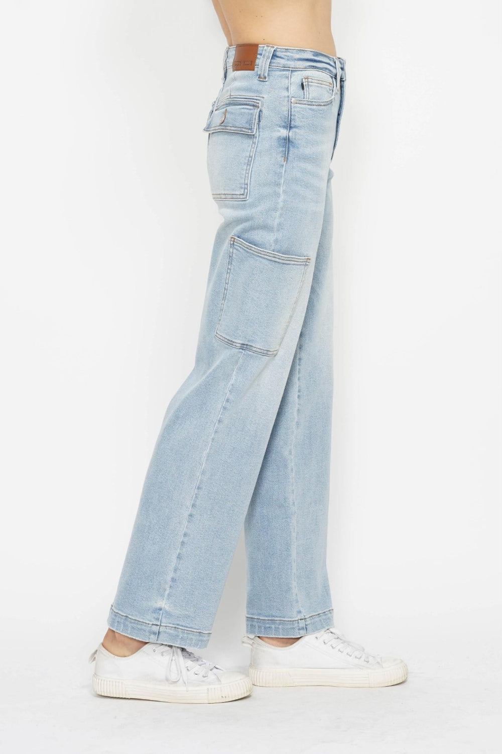 Judy Blue Full Size High Waist Straight Cargo Women Jeans