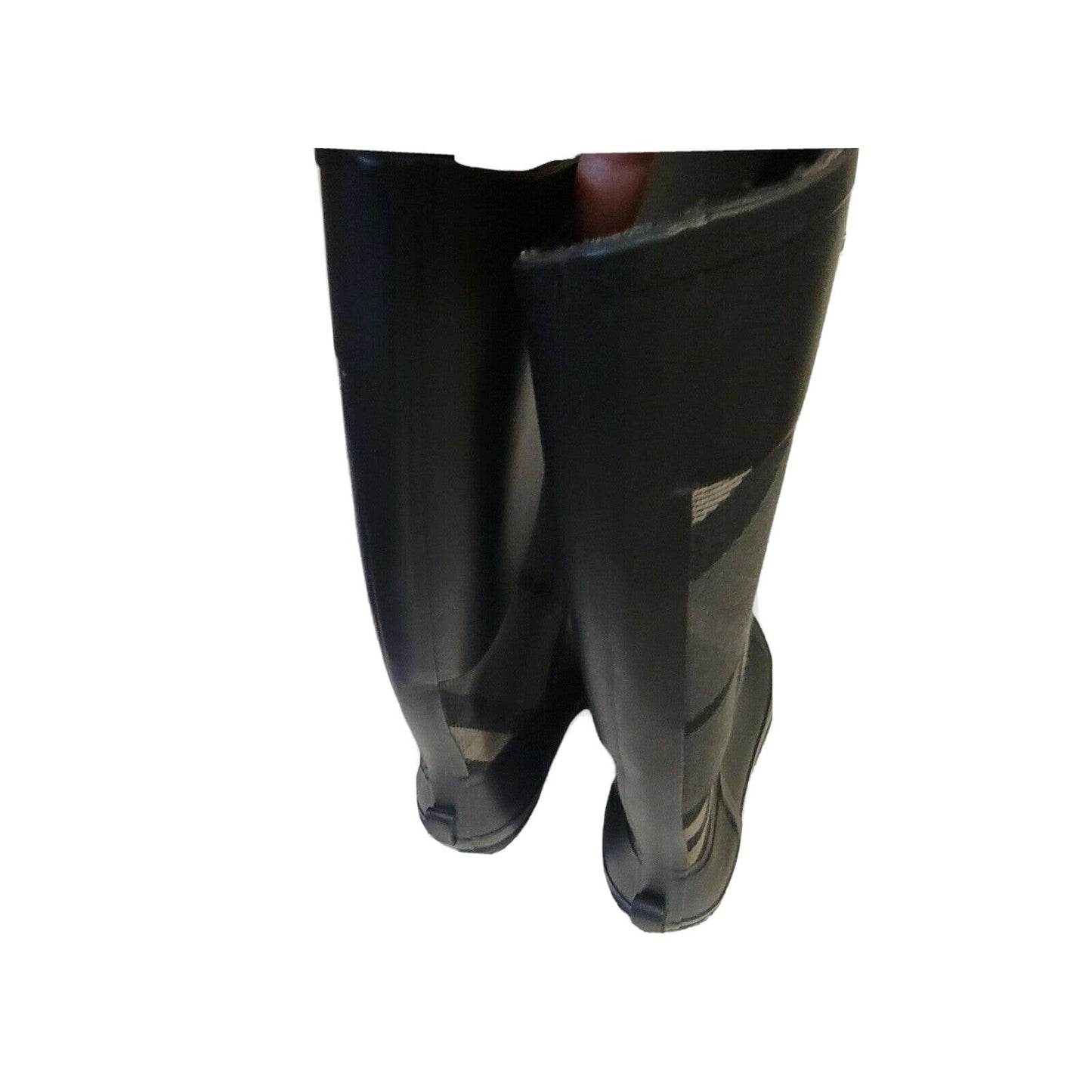 (Used) BURBERRY Women's Clemence GRAY BLACK CHARCOAL Rain Boots