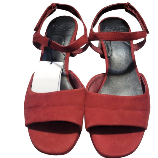 (Used) Camper Katie Slingback Heel Dressy Leather Red Women Sandals EU 39 / US 9