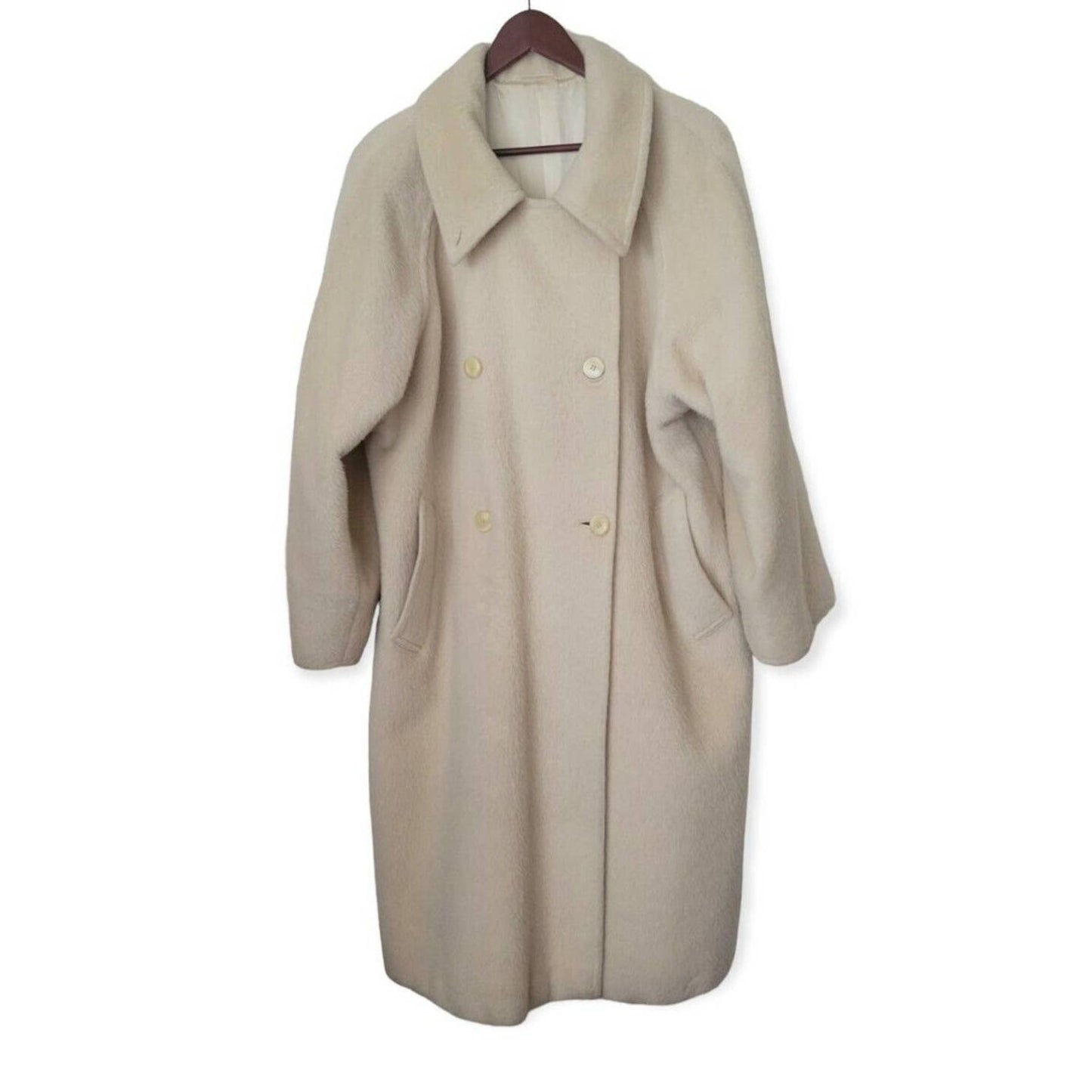 (Used) Max Mara Women’s Wool Coat Size L/XL - Made in Italy