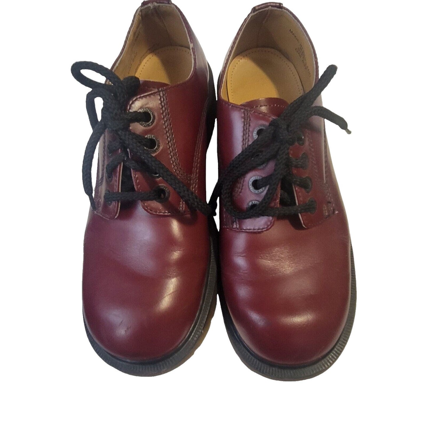 (Used) Dr Martens Leather Chunky Platform Oxford Women Shoes Brown Size US 9 / EU 40.5