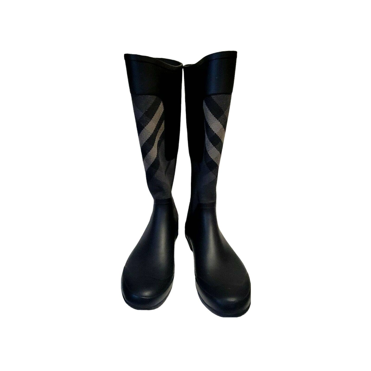 (Used) BURBERRY Women's Clemence GRAY BLACK CHARCOAL Rain Boots