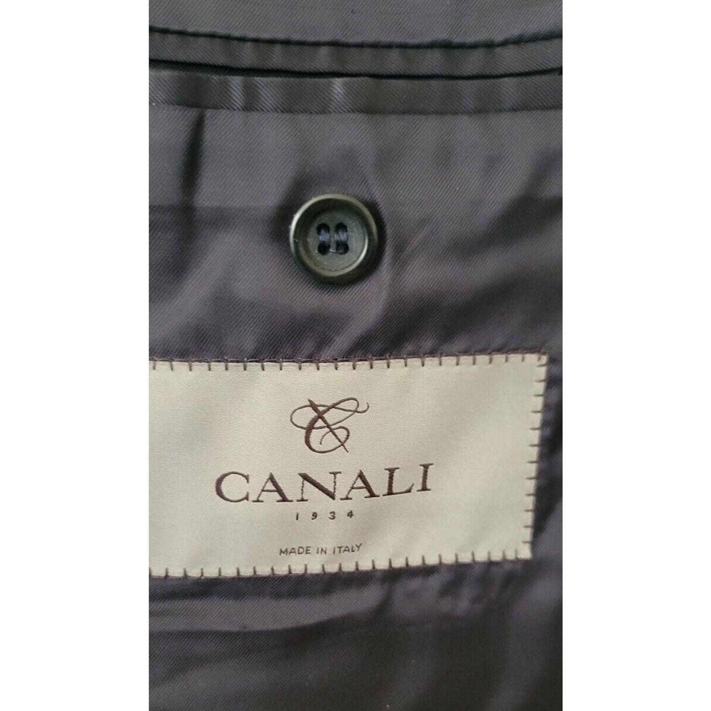 (Used) Canali 100% Wool Men Suit Jacket only - Made in Italy Size 48 R