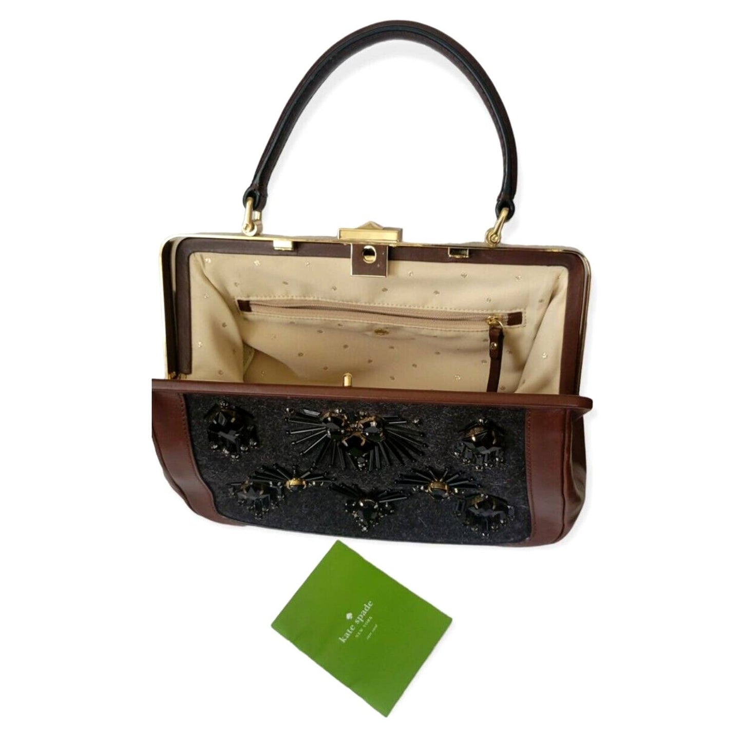 (Used) Kate Spade Embroidered Top Handle Satchel Women Bag