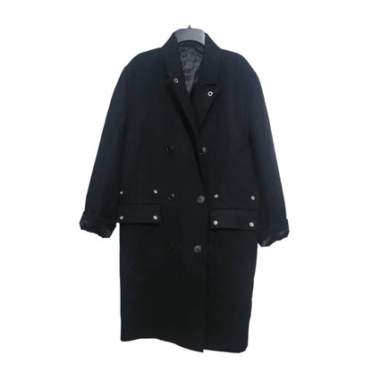 (Used) DIESEL W-Malin Black Wool Women Overcoat Size S