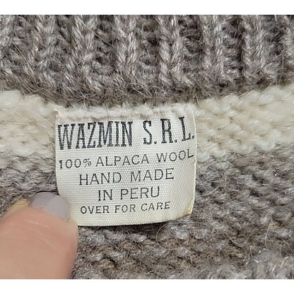 (Used) WAZMIN S.R.L HAND MADE IN PERU 100% ALPACA WOOL SWEATER TREASURE