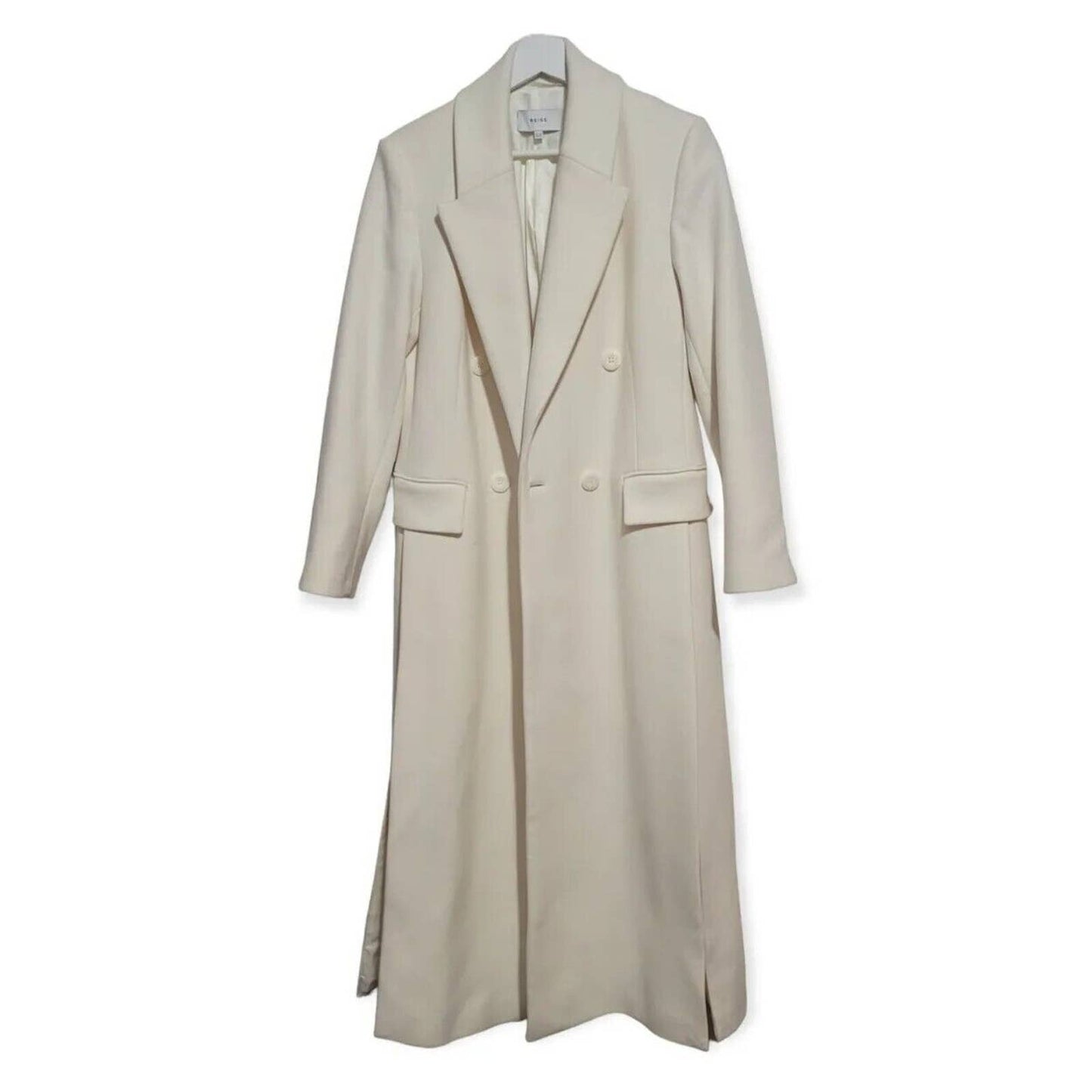 (Used) Reiss Women’s Wool Blend Double Breasted Coat - Size 12