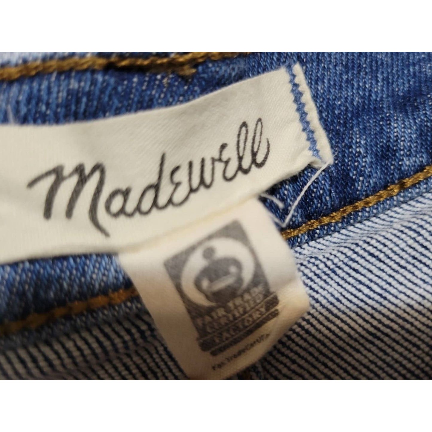 (Used) Madewell Stovepipe Jeans Women's Blue Denim High Rise Straight Size 31