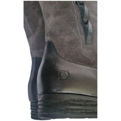 (Used) Born Cook Black/Dark Grey Leather Riding Women Boots Size 8 M