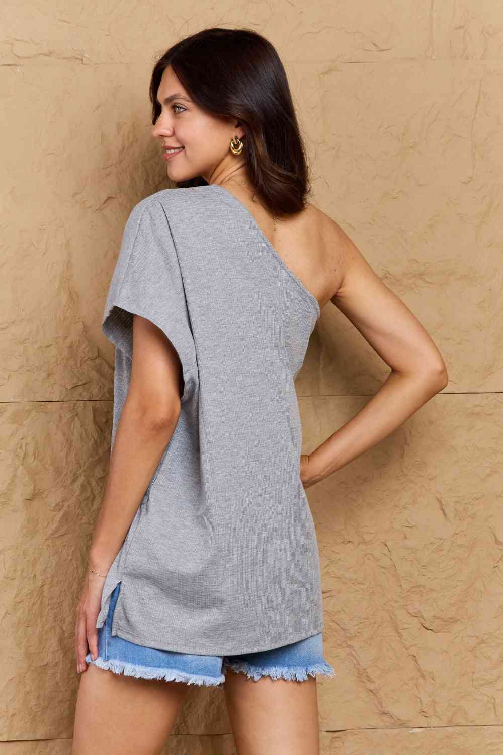 Ninexis in My Groove One Shoulder Loose Women Top