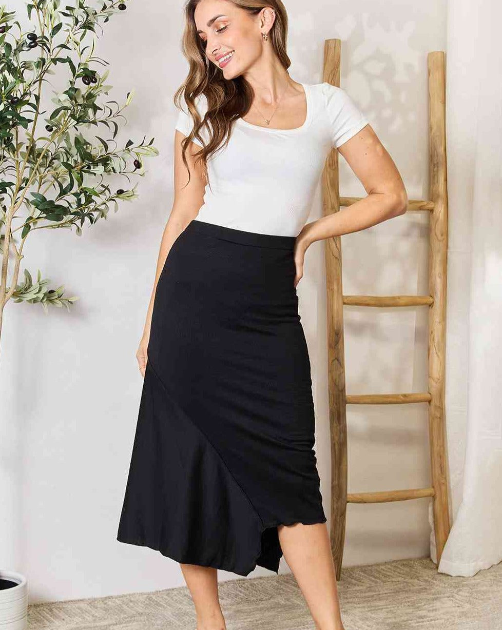 Culture Code Full Size High Waist Midi Women Skirt