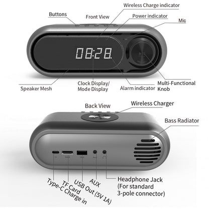 Wireless Charging Audio Charger Bluetooth Speaker - Zara-Craft