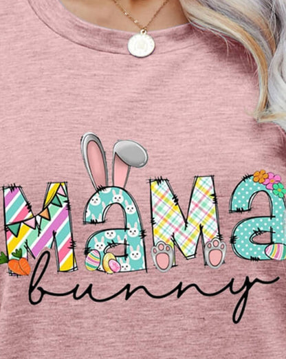 MAMA BUNNY Easter Graphic Women T-Shirt