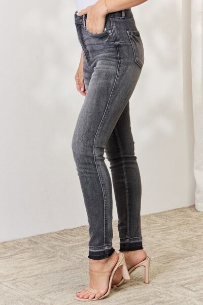 Judy Blue Full Size High Waist Tummy Control Release Hem Skinny Women Jeans