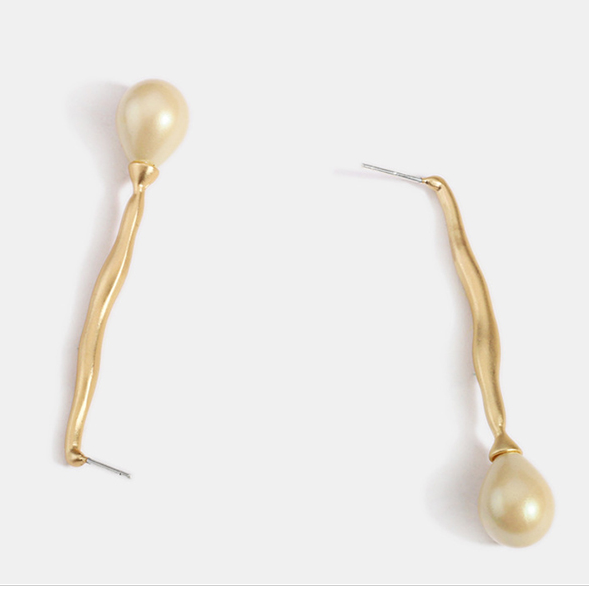 Simple pearl earrings - Zara-Craft