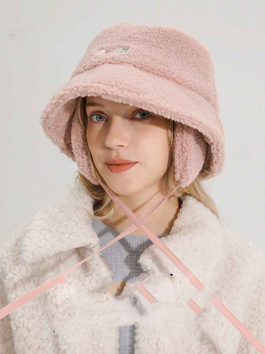 Female Lamb Hair Ear Protection Hat - Zara-Craft